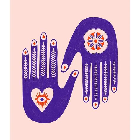 Nichola Robinson on Instagram: “My Hamsa hand print now comes in blue & orange! 🖐🏻 Available now from my Etsy shop. . . . . Sent via @planoly #planoly #hamsahand #hamsa…” Hansa Hand, Hamsa Illustration, Hamsa Hand Art, Hamsa Tattoo, Garden Mural, Yoga Illustration, Steam Punk Jewelry, Hand Of Fatima, Skin Art