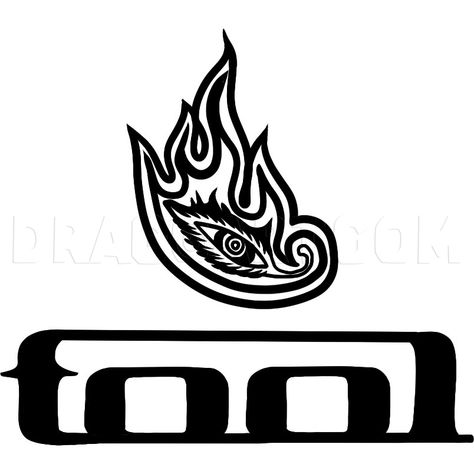 How To Draw Tool, Tool Logo, Step by Step, Drawing Guide, by Dawn | dragoart.com Tool Band Logo, Band Pfp, Logo Step By Step, Tool Band Art, Q Logo, Tool Tattoo, Logo Star, Tool Logo, Draw Logo