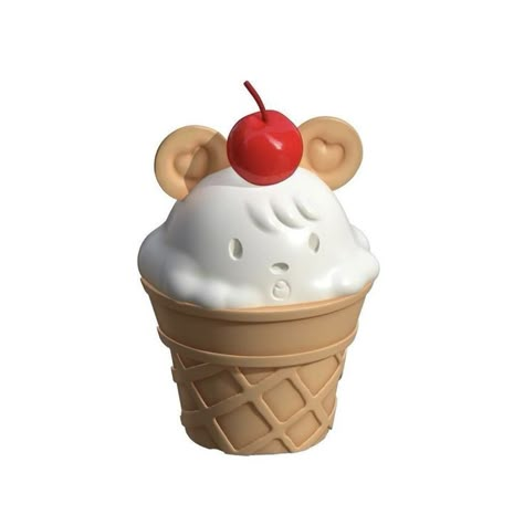 Ice Cream Icon Aesthetic, 3d Cute Icon, Cute Food Icons, Aesthetic Icons Pfp, Ice Cream Icon, Food Icon Png, Food 3d, 3d Things, Food Icon