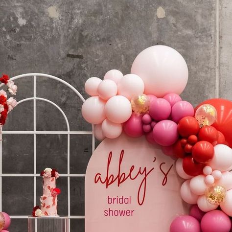 Event Hire Melbourne | Retail Activations | Custom Builds on Instagram: "When design meets execution 🖋 Our props effortlessly styled by @kefi_eventsandstyling for Abbey's Bridal shower. Taking our white French window and medium pink semi arch and transforming it into thus incredible shades of pink display. Tag your bestie who would love this ⬇️ Design Concept & Styling @kefi_eventsandstyling Props @willowtreeevents Cake @missnoblemelbourne Balloons @marypopit_balloons Flowers @saintflowers_ Balloons Flowers, French Window, Events Photography, French Windows, Balloon Flowers, Balloon Decor, White French, Shades Of Pink, Design Concept