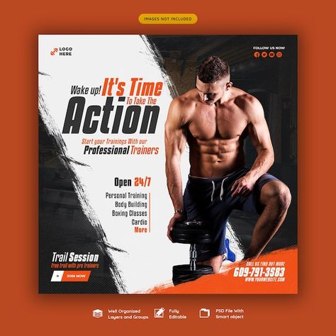 Fitness Social Media, Gym Banner, Boxing Classes, Fitness Flyer, Gym Poster, Workout Posters, Social Media Poster, Fitness Design, Gym Design