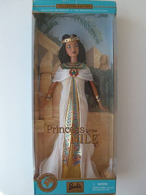 Princess Of The Nile, 2001 Barbie, Strange Dolls, Princess Barbie Dolls, Dolls Of The World, Barbie Box, Barbie Sisters, Barbie Collector Dolls, Golden Dress