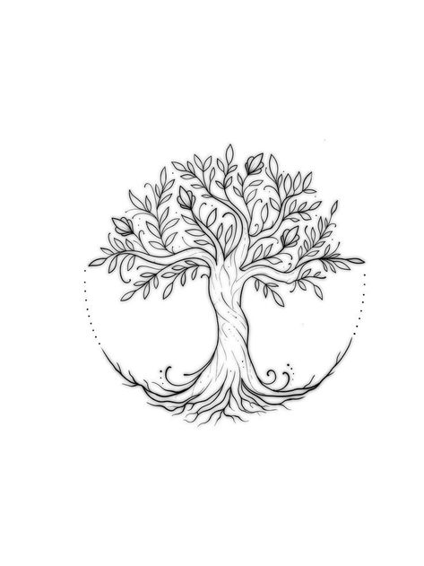 Life Tree Tattoo Design, Small Tree Of Life Tattoo, Tree Silhouette Tattoo, Tree Roots Tattoo, Cute Halloween Tattoos, Oak Tree Tattoo, Willow Tree Tattoos, Family Tree Tattoo, Mommy Tattoos