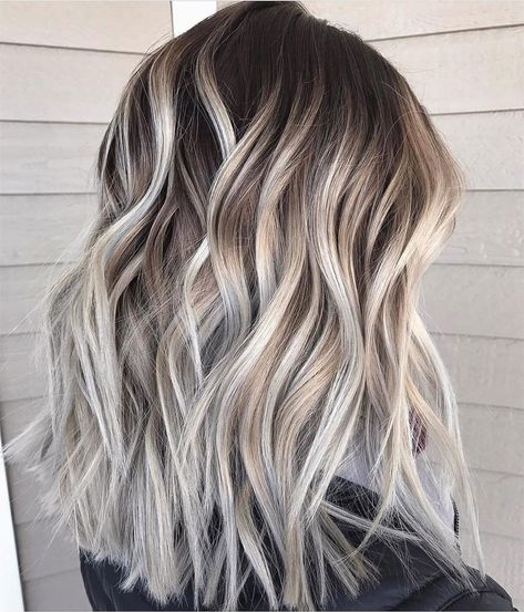 Cool Ash Blonde, Platinum Blonde Balayage, Ombre Hairstyles, Balayage Lob, Blonde Balayage Highlights, Ash Blonde Balayage, Blond Balayage, Balayage Blonde, Ash Blonde Hair