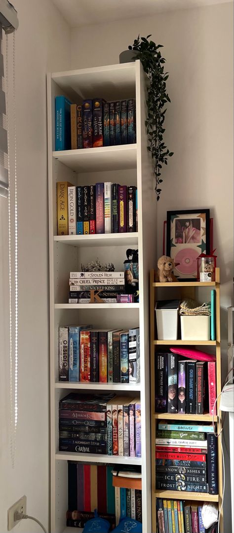 Bedroom Small Bookshelf Ideas, Bookcases For Bedrooms, Shelf Ideas For Bedroom Floating Shelves, Book Shelves For Bedroom, Book Shelf In Room Ideas, Bookshelf In Small Room, Book Shelves In Small Spaces, Cheap Book Shelf Ideas, Book Self Aesthetic