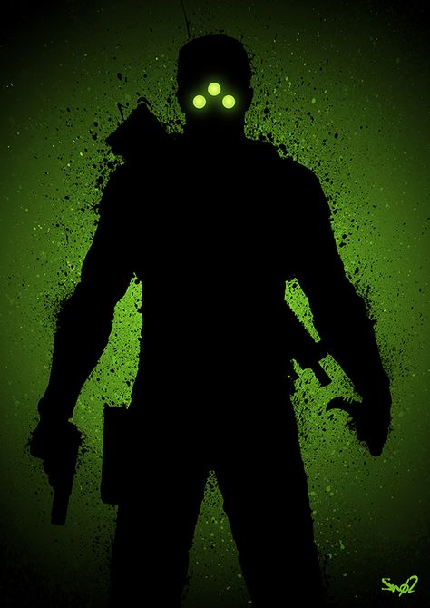 Shadow of a Splinter Cell - Created by Sno2 Art Lincoln Clay, Splinter Cell Blacklist, Tom Clancy's Splinter Cell, John Rambo, Splinter Cell, Tom Clancy, Ghost In The Shell, Video Game Characters, Black Ops