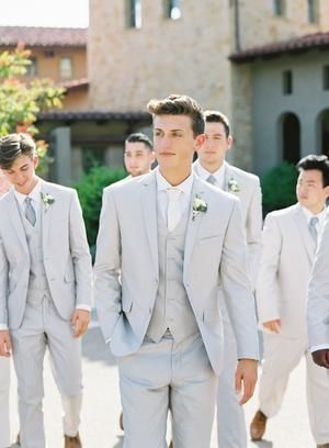 Light Gray Groomsmen Suits Color Schemes, Light Grey Suits Wedding, Groom Clothes, Groomsman Attire, Open Heaven, Light Gray Wedding, Periwinkle Wedding, Gray Groomsmen Suits, Bridal Things