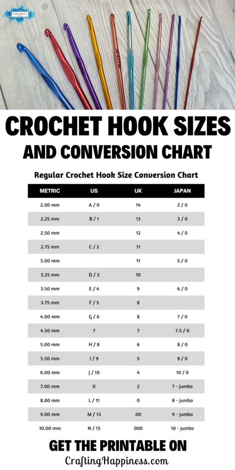 Crochet Hook Chart, Beaded Crochet Hooks, Crochet Needles Sizes Chart, 8mm Crochet Hook Patterns, Different Types Of Crochet Stitches, Types Of Yarn For Crochet, Hook Sizes Chart, Crochet Hook Size Chart, Types Of Crochet Stitches