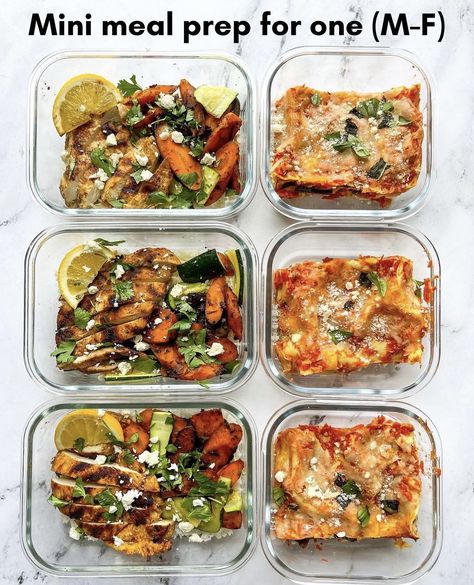 Damn Delicious Meal Prep, Week Meal Prep For One, Lunch Meal Prep For The Week Steak, Oven Meal Prep For The Week, Meal Prep Single Serve, Meal Prep Outline, Single Person Meal Prep, Meal Prep That Lasts All Week, Meal Prep Individual Servings