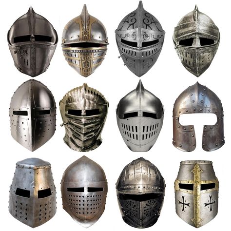 PRICES MAY VARY. Rich in Quantity: you will get 24 pieces of medieval knight masks in 12 different designs, 2 of each style; Sufficient quantity and various styles can easily meet your party decoration needs Reliable Quality: each medieval knight mask is mainly made of paper material, safe and reliable, not easy to break or fade, and can be applied for a long time Adjustable Size: our medieval helmet costume masks measure approximately 6.89 x 10.43 inches/ 17.5 x 26.5 cm, as does the crown, with Great Helmet Medieval, Coat Of Plates Armor, Medieval Helmet Design, Paladin Helmet, Historical Masks, Knight Helmet Design, Medieval Theme Party, Medieval Mask, Medieval Knight Helmet