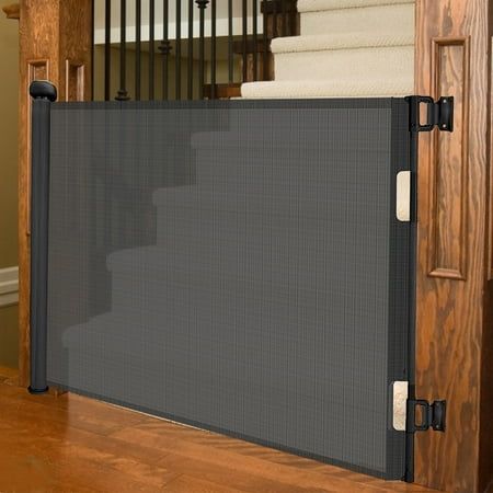 Product Description: Name: stusgo Retractable Safety Gate for Baby Dog Color: black/ white/ grey Size: 33"x55"/ 33"x77" Material: Soft Mesh Fetures: Our safety retractable doors can take care of your baby's safety and stop your baby from crawling into dangerous places when you are busy at work or cooking in the kitchen. At the same time, the retractable safety gate can also be used as a dog barrier door, you can install it in places you don't want your dog to go, such as kitchen or bedroom doors Dog Gate For Deck, Stair Dog Gate, Deck Gates Ideas Dogs Diy, Retractable Fence For Dogs Outdoor, Dog Gate Ideas, Diy Sliding Gate, Baby Gate Ideas, Dog Gates Indoor, Stair Gates