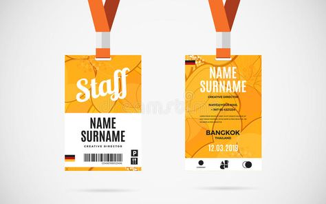 Conference Badges Design, Event Badge Design, Staff Card, Identity Card Design, Event Badges, Name Tag Design, Event Id, Text Template, Name Card Design