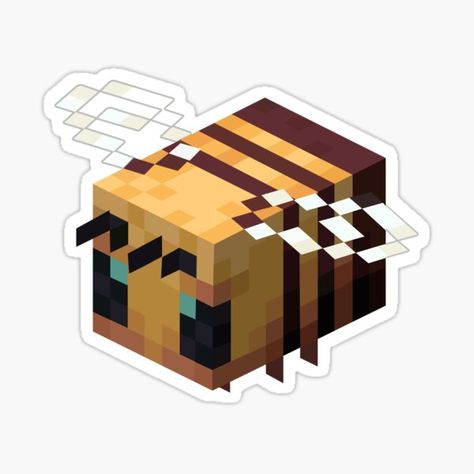 Diy Minecraft Decorations, Painting Minecraft, Minecraft Sheep, Minecraft Bee, Minecraft Stickers, Painting Sheets, Minecraft Pig, Minecraft Blocks, Bee Sticker