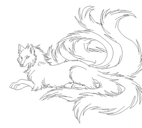 Kitsune base 1 by Freak-Bases Kitsune Base, Wolf Base, Fox Tattoo Design, Human Base, Fox Drawing, Spirit Animal Art, Sketch Tattoo Design, Fox Tattoo, Beautiful Sketches