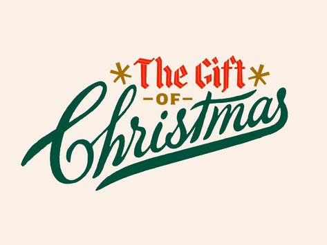 Retro Christmas Advertising, Merry Christmas Logo Design, Christmas Logos Design, Christmas Lettering Design, Christmas Type Design, Christmas Service Graphic, Holiday Card Graphic Design, Christmas Imagery, Christmas Vintage Poster