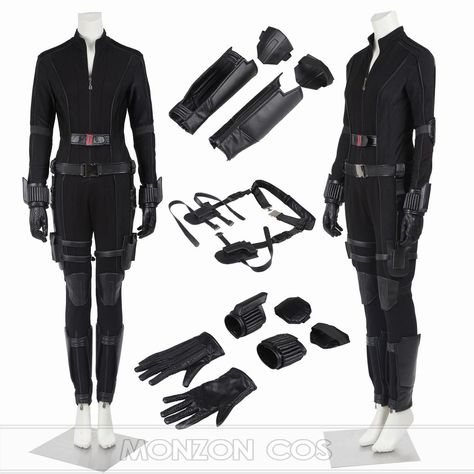 Natasha Romanoff Costume Diy, Black Widow Accessories, Black Widow Costume Ideas, Natasha Romanoff Outfit, Natasha Romanoff Costume, Agent Costume, Black Widow Outfit, Widow Costume, Fashion Teens