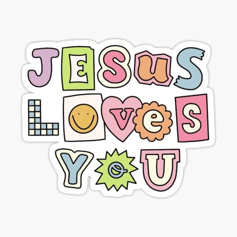 Godly Stickers, Jesus Journal, Bible Journal Stickers, Jesus Stickers, Bible Stickers, Stickers Jesus, God Sticker, Jesus Love, Christian Stickers