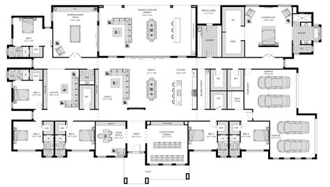 Oakdale – Fowler Homes Acerage Homes, Fowler Homes, Floor Planning, Bigger House, Luxury Plan, Kitchen Lounge, Building House Plans Designs, Building Plans House, Plans House