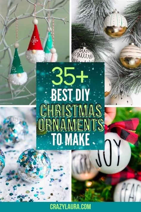 If you're looking for the perfect holiday season craft project to make, check out these amazing DIY Christmas ornaments for inspiration! #DIY #ChristmasDecorations #Ornaments How To Make A Christmas Ornament, Diy Clear Christmas Ornaments, Ornament Crafts For Adults, Diy Clear Ornament Ideas, Diy Clear Ornaments, Diy Glass Ornaments, Diy Painted Ornaments, Season Craft, Holiday Ornaments Diy