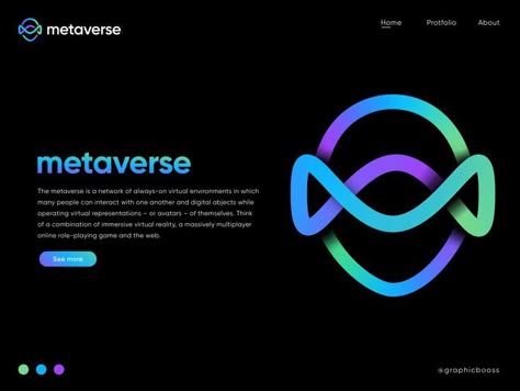 Metaverse Logo Design The metaverse is a network of always-on virtual environments in which many people can interact with one another and digital objects while operating virtual representations | or avatars | of themselves. Think of a combination of immersive virtual reality, a massively multiplayer online role-playing game and the web. This is Unused Logo Concept . if you need you can buy it just need to contact with me. -------- For Project Inquiry graphicbooss@gmail.com Metaverse Logo, Meta Logo, Vr Logo, Future Logo, Innovative Logo, Tech Logo, Medical Logo, Business Cards Creative, Minimalist Logo Design