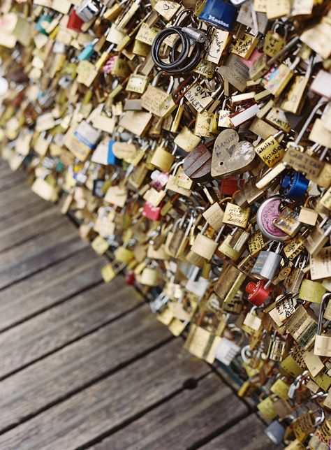 Love Locks in Paris | Photography: Sansaara Photography Paris Lock Bridge, Love Lock Bridge, Love Locks, City Paris, Paris Tour, Beautiful Paris, Love Lock, I Love Paris, Paris Photography