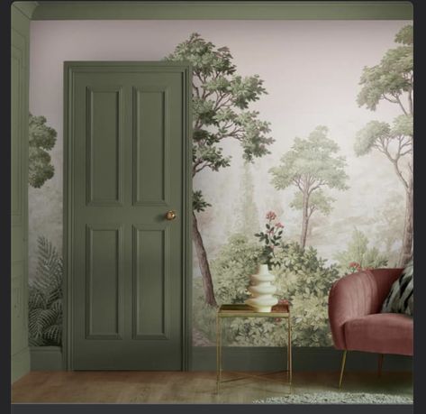 Bathroom Wall Mural, Sage Green Living Room, Jade Design, Bedroom Murals, Graham & Brown, Living Room Green, Brown Wallpaper, Bedroom Green, More Wallpaper