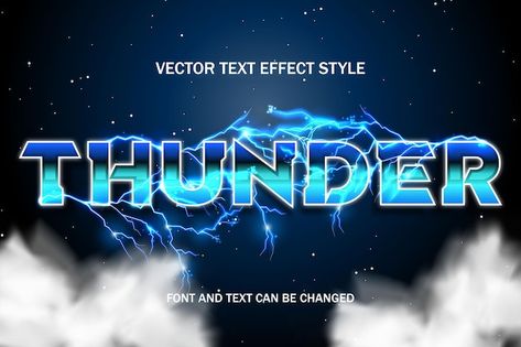 Thunder Typography Design, Thunder Lettering, Lightning Typography, Electric Typography, Thunder Logo Design, Lightning Font, Electric Font, Thunder Effect, Lightning Letters