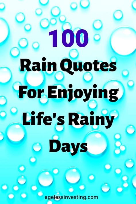 Although rain brings dark clouds, it gives life and provides a fresh start. Rain shows how all storms must pass and that the sun will shine again. Whatever storms you are going through in life, read these rain quotes to find joy on those dark and rainy days. #rainquotes #rain #dancingintherainquotes Happy Rain Quotes, Rainy Morning Quotes, Rain Poems, Rainy Day Quotes, Shine Quotes, Insomnia Help, Small Poems, Secret Of Success, Nature Photography Quotes