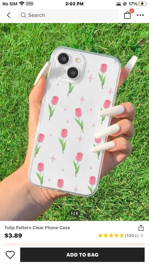 Aesthetic Android Phone Case, Tulip Phone Case, Tulip Drawing, Phone Case Diy Paint, Tulip Pattern, Phone Covers Diy, Girly Phone Cases, Diy Iphone Case, Kawaii Phone Case