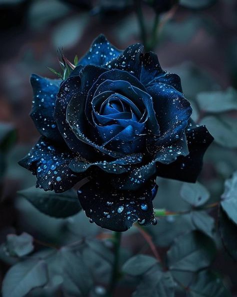 Dark Blue Roses, Galaxy Flowers, Pretty Flowers Pictures, Blue Roses Wallpaper, Rose Flower Photos, Goth Garden, Rosé Aesthetic, Dark Flowers, Rose Pictures