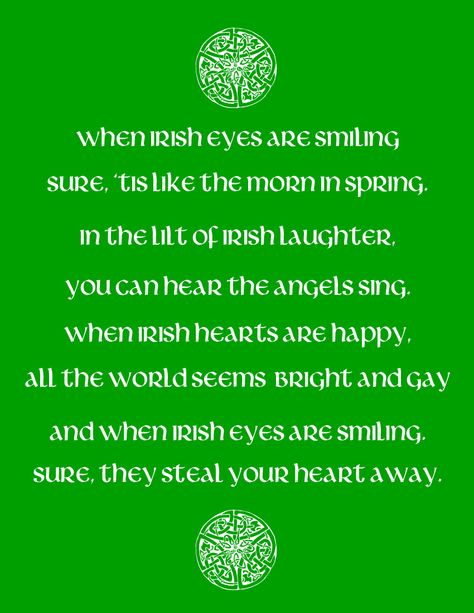 WhenIrishEyesAreSmiling Irish Blessing Quotes, Irish Humor, Irish Prayer, Irish Folk, Healing Quotes Spiritual, Smile Word, Folk Print, Valentine's Day Decorations, American Quotes