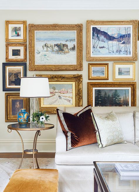 Sneak Peek! See Inside The New Book, Brian Gluckstein: The Art Of Home - House & Home Home Decor Portraits, French Gallery Wall, Brian Gluckstein, Hang Artwork, Elegant Presentation, Gallery Wall Inspiration, How To Hang, Gallery Walls, Southern Home