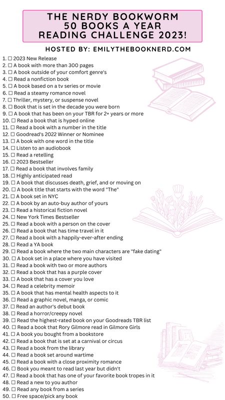 Book Bucket List Reading, Read Your Bookshelf Challenge 2023, Book Challenge List 2024, Book Challenge List 2023, 2023 Book Challenge, Ya Reading Challenge, Book Challenge 2024, Year Reading Challenge, Reading Challenge 2023