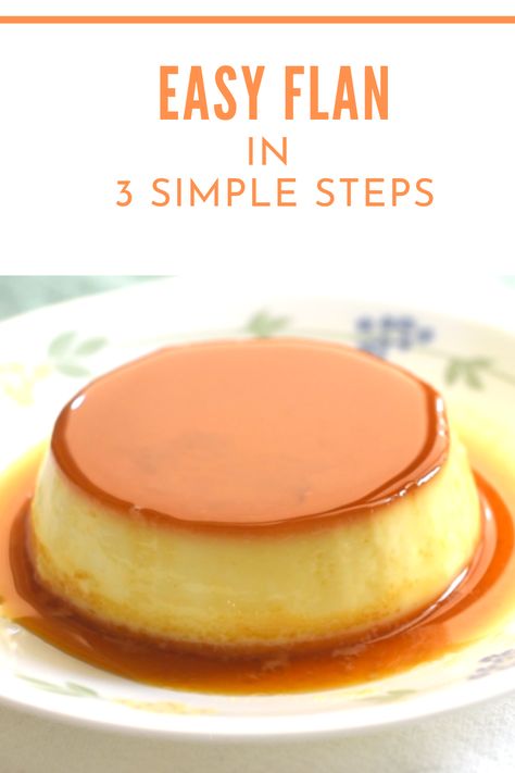 Easy Creme Caramel Recipe, Flan With Heavy Cream, Recipe For Flan Creme Caramel, Flan Pudding Recipe, Crem Caramel Recipe, Crème Caramel Recipe, Simple Flan Recipe, Small Flan Recipe, Authentic Flan Recipe