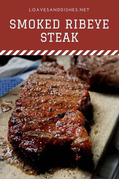 Steak On Smoker Grill, Steaks On The Smoker, Steak In Smoker, Steak On The Smoker, Sunday Smoker Ideas, Smoked Steak Electric Smoker, Traeger Ribeye Steak, Smoker Steak Recipe, Pit Boss Steak Recipes