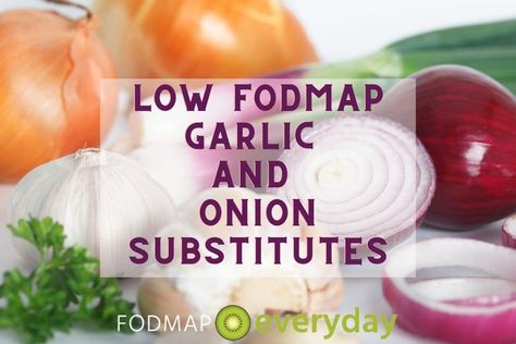 Low FODMAP Garlic & Onion Substitutes We love garlic and onions – of all sorts, from white, yellow and red onions, to shallots, leeks, scallions, chives, you name it – but they don’t love us back. Possibly one of the first things you learn when you are introduced to the low FODMAP diet is that garlic and many types of alliums (onions) are […] The post Low... Gallbladder Removal Diet, Low Fodmap List, Monash Fodmap, Infused Oil Recipes, Ibs Friendly Food, Low Fodmap Diet Recipes, Fructose Free, 10 Healthy Foods, Healthy Food Swaps