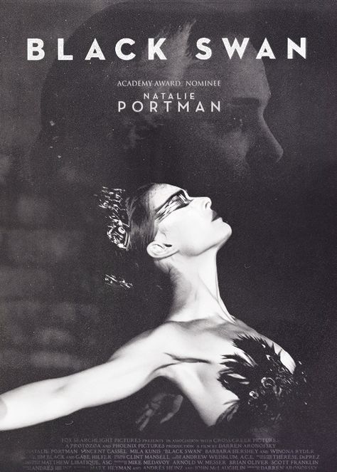 black and white, black swan, natalie portman Black Swan Film, College Posters, Black Swan Movie, Photowall Ideas, Posters Minimalist, Septième Art, Film Poster Design, Dorm Posters, I Love Cinema