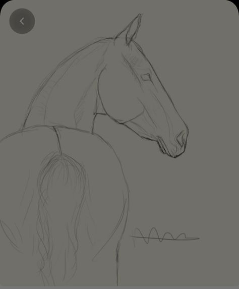 Horse Drawing Ideas Easy, Horses Easy Drawing, Easy Drawings Horse, Horse Sketch Easy, Horse Drawing Easy, Horse Sketch Art, Easy Horse Drawing, Horse Draw, Horse Drawing Tutorial