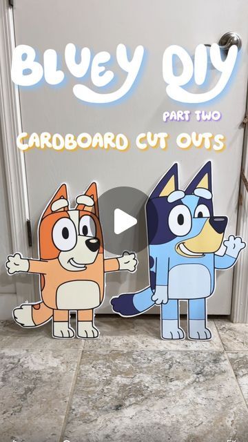 Different Theme Birthday Party, Bluey Bingo Cutout Diy, Diy Bluey Goodie Bag, Diy Second Birthday Decorations, Four Real Life Bluey, Bluey Birthday Party For Siblings, Spooky Bluey Party, Trunk Or Treat Ideas Bluey, Bluey Character Cutouts Diy