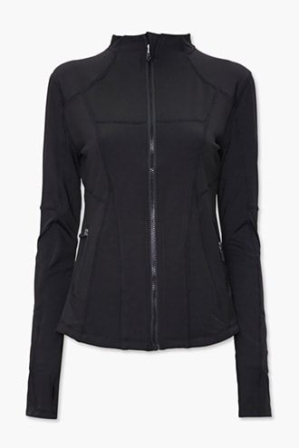 Zip Up Workout Jacket, Athletic Zip Up Jacket, Gym Zip Up Jacket, Lululemon Zip Up Jacket Aesthetic, Two Way Zipper Jacket, Zip Up Sports Jacket, Athletic Jackets For Women, Fitted Zip Up Jacket, Black Zipup Jacket Outfit