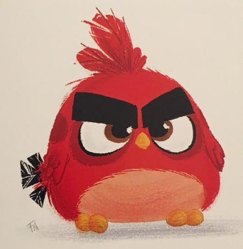 Angry birds red Drawing Angry Birds, Angry Bird Sketch, Angry Birds Cute, Angry Bird Drawing, Angry Birds Drawing, Cute Angry Birds, Angry Birds Movie Red, Angry Illustration, Red Angry Bird