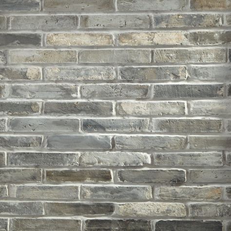 Gray Brick, Cabin Kitchen, Brick Paneling, Reclaimed Brick, Brick Backsplash, House Updates, Grey Brick, Backsplash Kitchen, Stone Panels