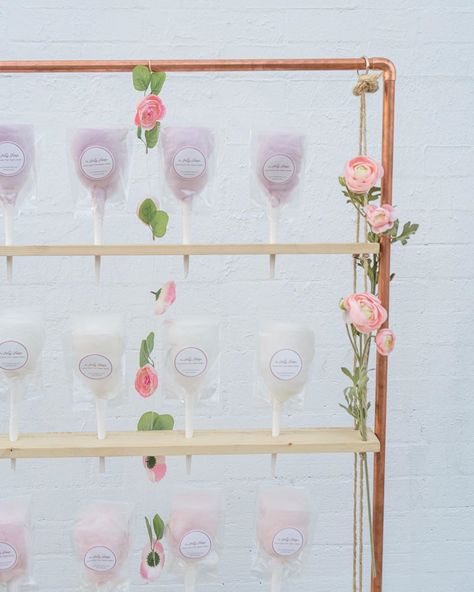 Los Angeles Cotton Candy Cart on Instagram: “Adding some romantic petals to our fluffy candy lollipop swing.🌸Did you know that we also have rose petal flavored cotton candy? A…” Cotton Candy Display Stand, Cotton Candy Display Ideas, Cotton Candy Holder, Cotton Candy Display, Cotton Candy Wall, Cotton Candy Stand, Cotton Candy Cart, Cotton Candy Wedding, White Library