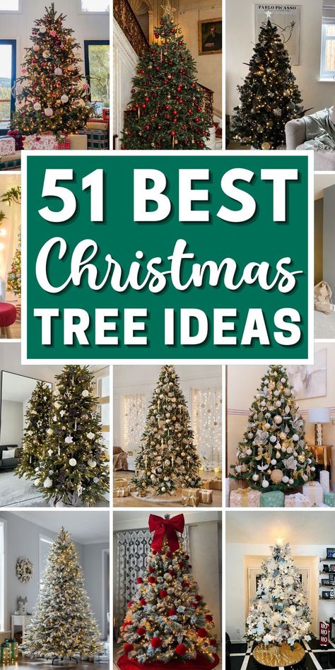 Elevate your Christmas decorations with these simple Christmas tree ideas. Explore unique DIY decorated Christmas trees that infuse modern flair or capture traditional charm. From elegant and whimsical Christmas tree ornaments to creative toppers, discover Christmas tree decorations that reflect your style. Whether it’s a vintage or farmhouse Christmas decor, transform your beautiful Christmas tree into a captivating Christmas centerpiece that spreads holiday joy. Ideas For Xmas Tree Decorations, Christmas Tree Decorations Simple Easy, Christmas Tree Styling Ideas, Outdoor Christmas Tree Ideas Decorating, Fabulous Christmas Trees, Outdoor Decorated Christmas Trees, Xmas Trees Ideas Decoration Simple, Rustic Themed Christmas Trees, Christmas Tree Ideas Simple Easy