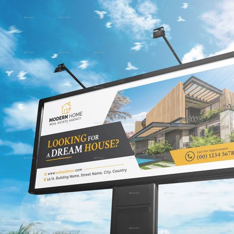 Real Estate Billboard Luxury Real Estate Hoarding Design, Hording Banner Design, Construction Billboard Design, Real Estate Billboard Design Ideas, College Billboard Design, Billboard Banner Design, Hoarding Design Advertising, Real Estate Hoarding Design, Real Estate Billboard Design