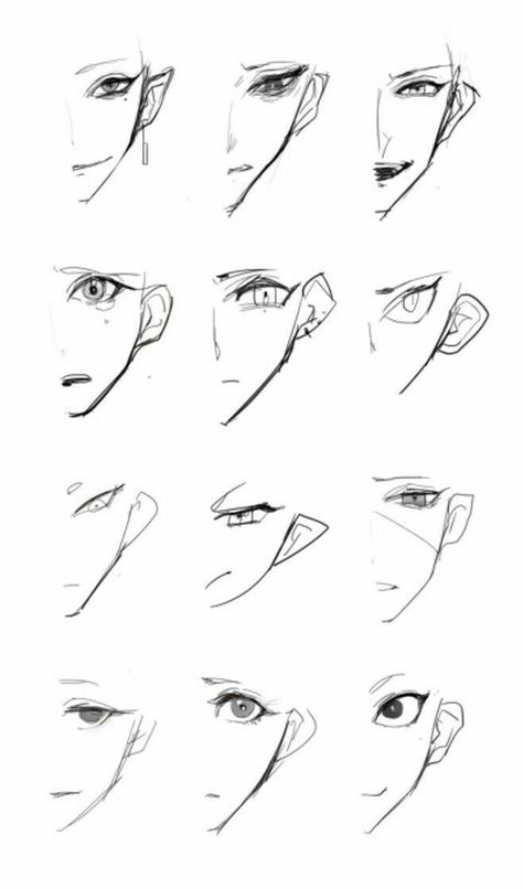 Eye Drawing Tutorials, 얼굴 드로잉, Drawing Eyes, 얼굴 그리기, Seni Dan Kraf, Drawing Faces, Drawing Expressions, Architectural Drawing, Anime Eye Drawing