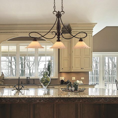 Bronze Kitchen, Kitchen Island Linear Pendant, Light Kitchen Island, Golden Lighting, 3 Light Chandelier, Light Kitchen, Small Dining Table, Kitchen Island Pendants, Kitchen Pendants