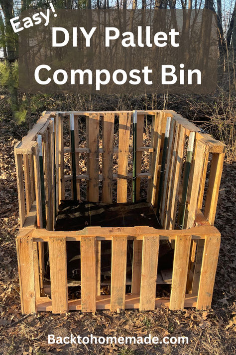 Here is an easy step by step guide to building a compost bin using pallets. Pallet Compost Bin, Pallet Compost, Compost Ideas, Compost Bin Pallet, Helping Nature, Worm Farming, Compost Bin Diy, Straw Bale Gardening, Soil Amendments