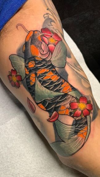 Koi Fish Tattoos - Cool Tattoo Designs, Ideas & Their Meaning Koi Fish Tattoos, Cool Tattoo Designs, Koi Fishes, Koi Tattoo Design, Full Sleeve Tattoo Design, Cool Tattoo, Koi Tattoo, Koi Fish Tattoo, Full Sleeve Tattoo