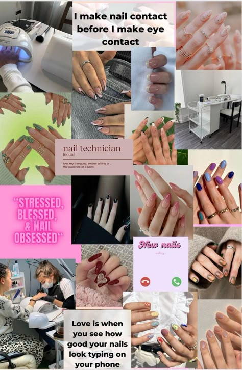 Nail Technician Aesthetic Job, Nail Tech Esthetics, Nail Tech Name Ideas Aesthetic, Nail Tech Ig Names, Nail Artist Vision Board, Nail Business Vision Board, Nail Tech School Aesthetic, Nail Tech Shed Ideas, Black Nail Tech Aesthetic